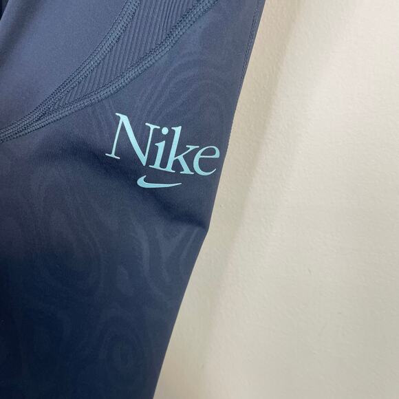 Nike Dri Fit Femme Fast 7/8 ankle Running Leggings Pants Thunder Blue Womens M - Picture 6 of 17